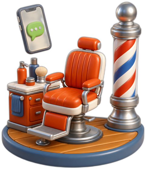 Ilustración del bot para Barbería