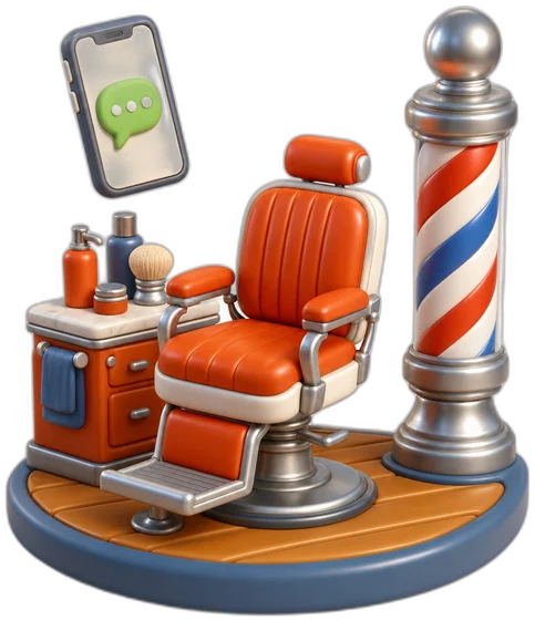 Ilustración del bot para Barbería