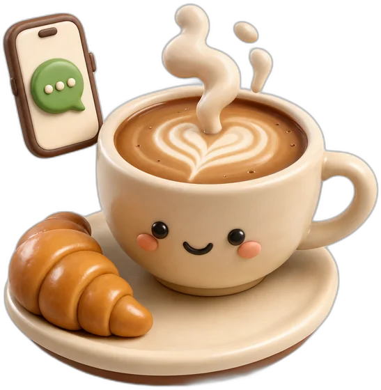 Ilustración del bot para Cafetería