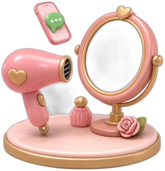 Ilustración del bot para Salón de belleza